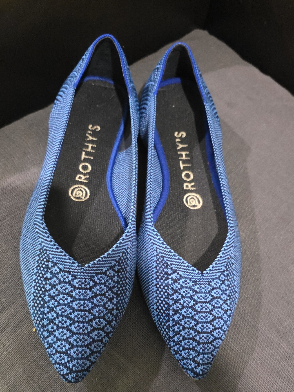 Rothy's Women's Pointed Knit Flats - Cobalt Blue